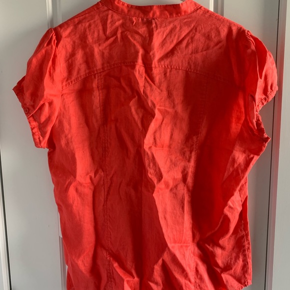 Coral linen top - Picture 3 of 3